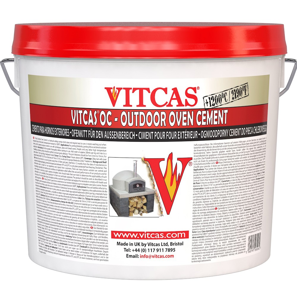 Closed Vitcas Outdoor Oven Cement container